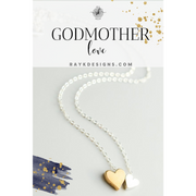 Godmother Goddaughter double heart necklace - RayK designs