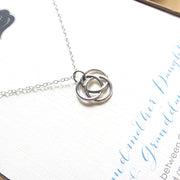 Mom birthday gifts, 3 Generations jewelry, infinite circle love knot necklace, mother necklace, birthday gift from granddaughter, grandma - RayK designs