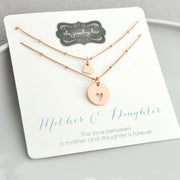 Mother daughter heart necklace set - RayK designs