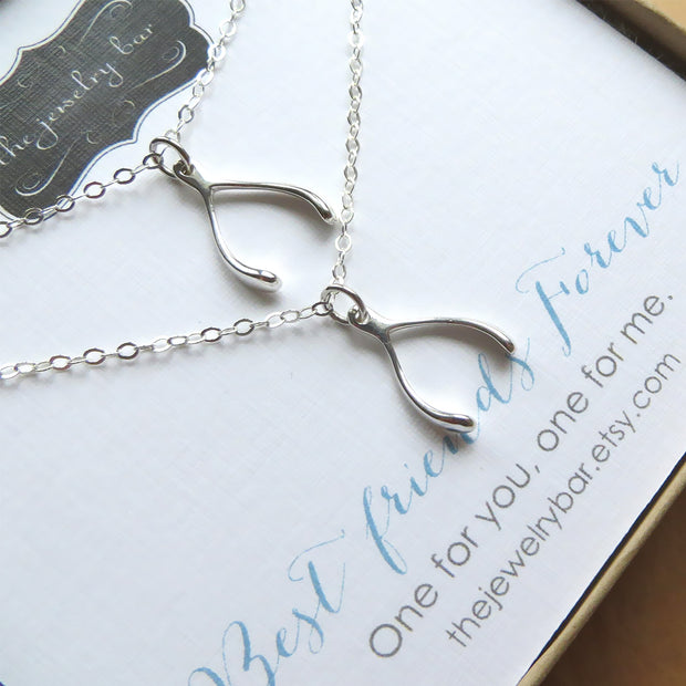 Best friends Wishbone charm necklace - RayK designs