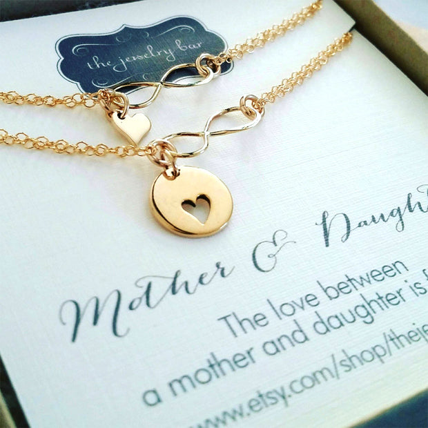 Matching Necklace Bracelet Set for Mother and Daughter