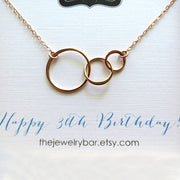 3 rings for 3 decades necklace - RayK designs