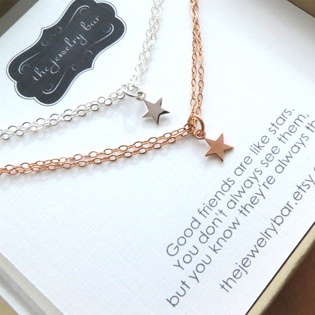 set of 2 tiny star bracelet for best friends - RayK designs