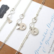 Three Generations set, infinity heart bracelets, Grandmother, mother daughter - RayK designs