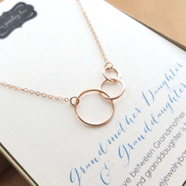 Rose gold three generations necklace - RayK designs