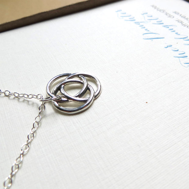 Infinite circle love knot necklace - RayK designs