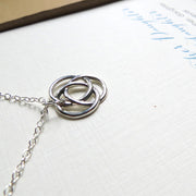 Mom birthday gifts, 3 Generations jewelry, infinite circle love knot necklace, mother necklace, birthday gift from granddaughter, grandma - RayK designs