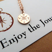 Rose gold compass necklace - RayK designs
