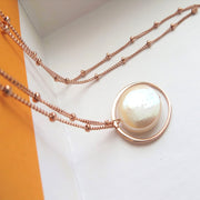 Mother of the bride eternity pearl necklace - RayK designs