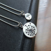 mother daughter dandelion charm necklace with ball chain - RayK designs