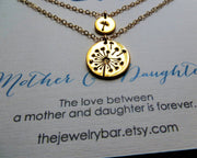 Mother daughter gold dandelion necklace set of 2 - RayK designs
