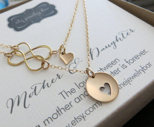 Godmother gift,  Godmother goddaughter infinity necklace - RayK designs