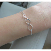 Rose gold small and big infinity bracelet - RayK designs