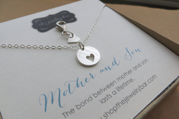 Sterling Silver Mother Son Necklace Love Between A Mother And Son is F –  Aeon Jewellery