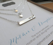 Mother two daughters bar necklace - RayK designs