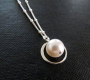 Mother Swarovski pearl eternity necklace - RayK designs
