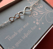 Mother daughter linked infinity bracelet - RayK designs