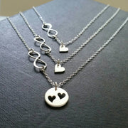 Mother & two daugther infinity heart necklace set - RayK designs