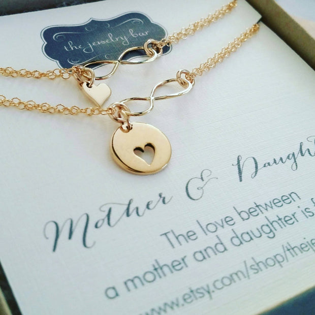 Rose gold Mother daughter infinity bracelets - RayK designs